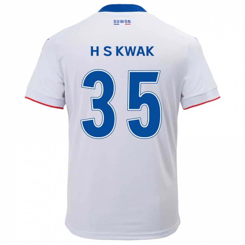 Dětské Sung-Hoon Kwak #35 Bílá Modrá Daleko Hráčské Dresy 2024/25 Dres