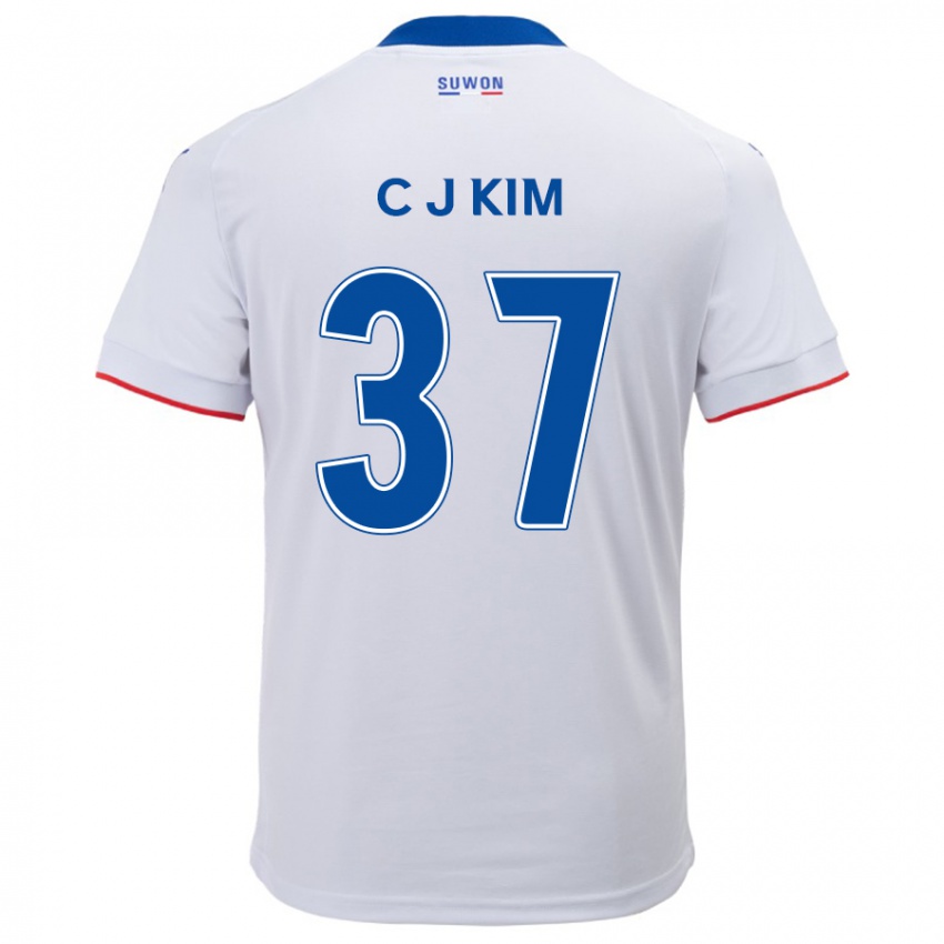 Dětské Joo-Chan Kim #37 Bílá Modrá Daleko Hráčské Dresy 2024/25 Dres