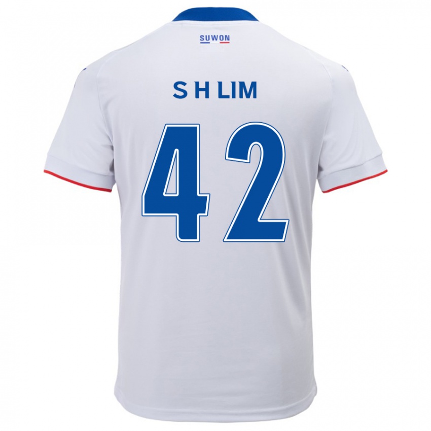 Dětské Hyun-Sub Lim #42 Bílá Modrá Daleko Hráčské Dresy 2024/25 Dres