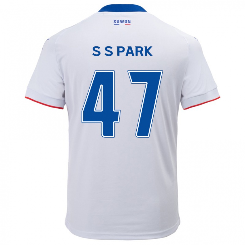 Dětské Seung-Soo Park #47 Bílá Modrá Daleko Hráčské Dresy 2024/25 Dres