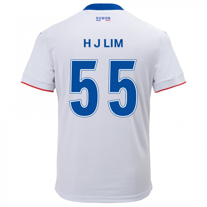 Dětské Ji-Hoon Lim #55 Bílá Modrá Daleko Hráčské Dresy 2024/25 Dres