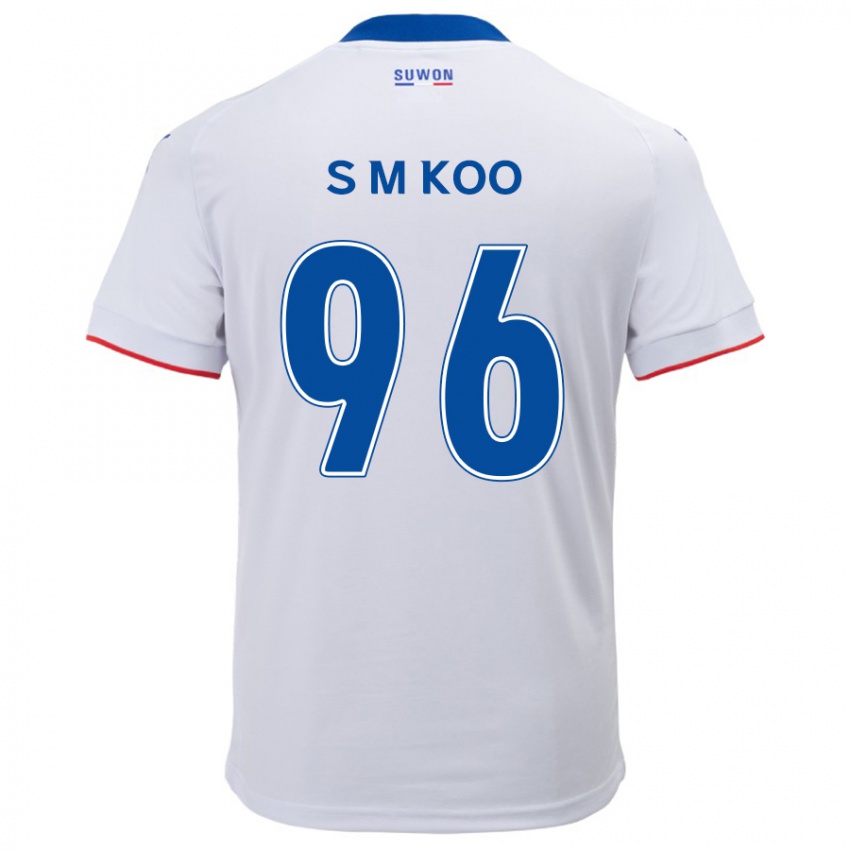 Dětské Min-Seo Koo #96 Bílá Modrá Daleko Hráčské Dresy 2024/25 Dres