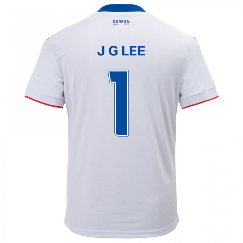 Dětské Gyeong-Jun Lee #1 Bílá Modrá Daleko Hráčské Dresy 2024/25 Dres