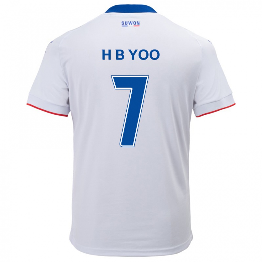 Dětské Byung-Heon Yoo #7 Bílá Modrá Daleko Hráčské Dresy 2024/25 Dres