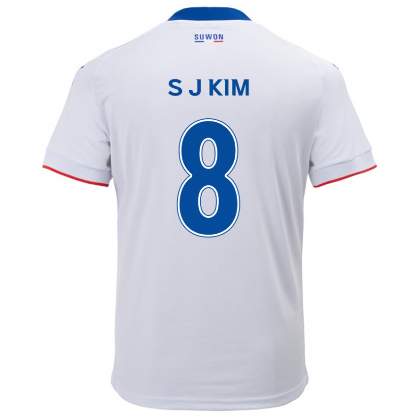 Dětské Ji-Sung Kim #8 Bílá Modrá Daleko Hráčské Dresy 2024/25 Dres