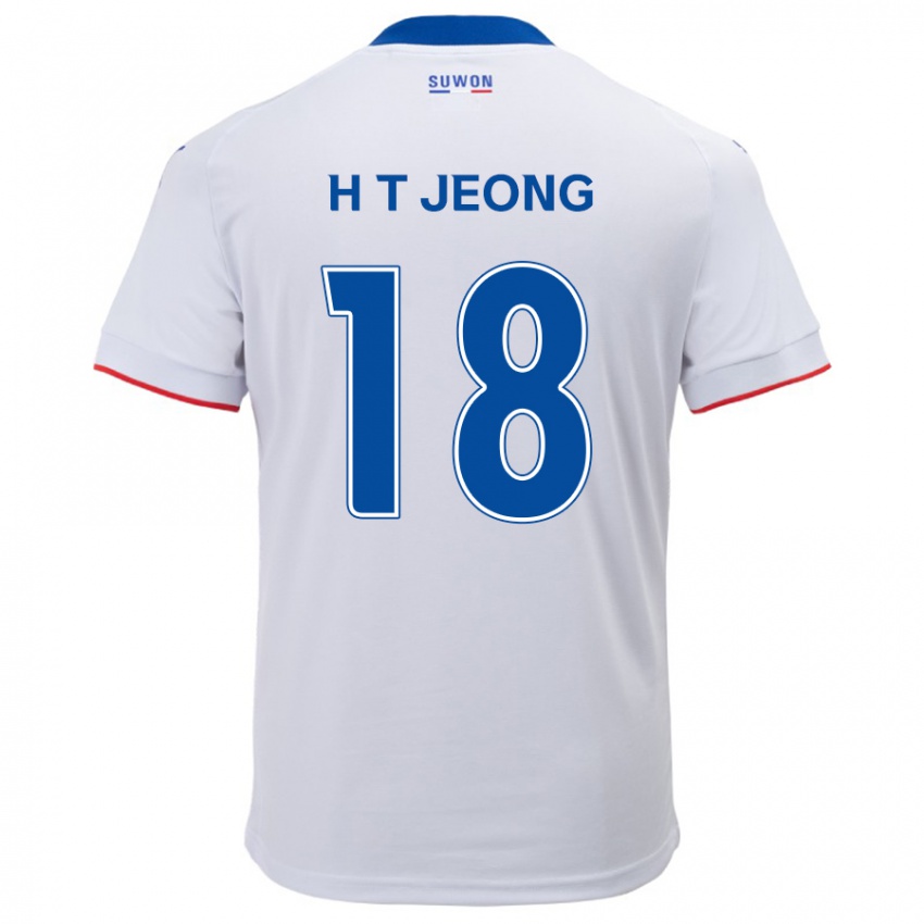 Dětské Tae-Hwan Jeong #18 Bílá Modrá Daleko Hráčské Dresy 2024/25 Dres