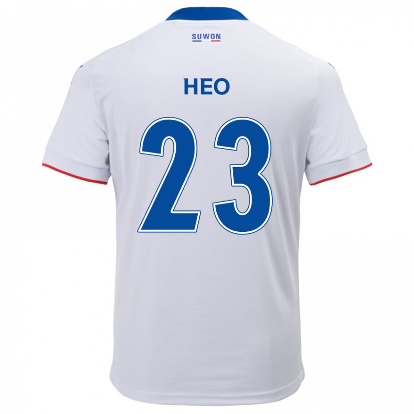 Dětské Hwan Heo #23 Bílá Modrá Daleko Hráčské Dresy 2024/25 Dres