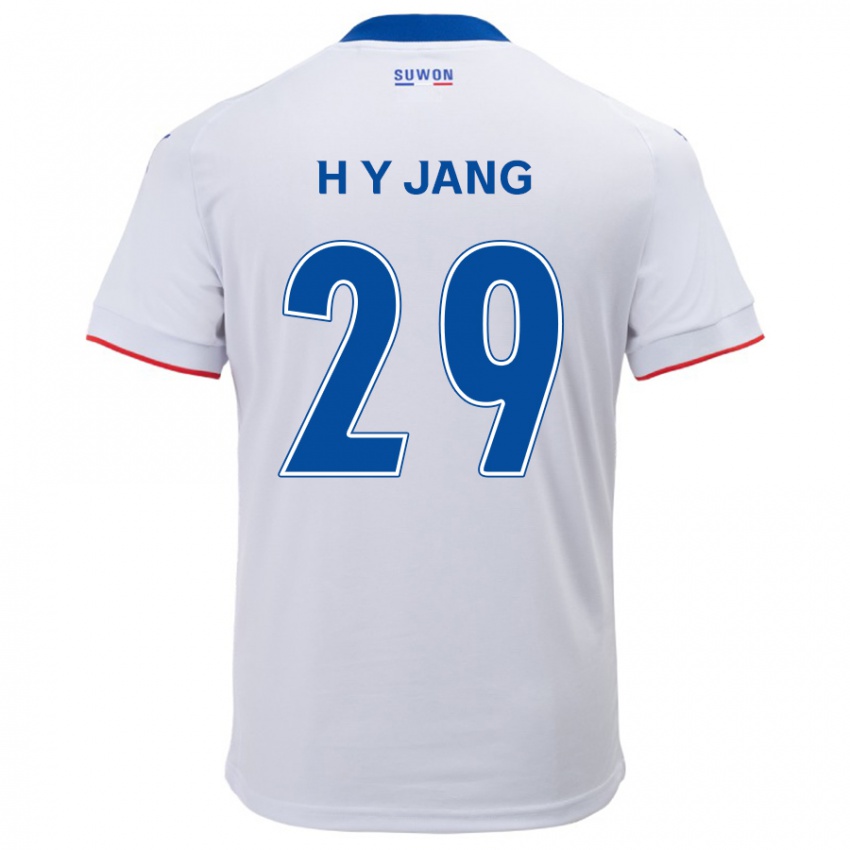 Dětské Yo-Han Jang #29 Bílá Modrá Daleko Hráčské Dresy 2024/25 Dres