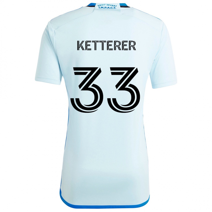 Dětské Logan Ketterer #33 Ledová Modř Daleko Hráčské Dresy 2024/25 Dres