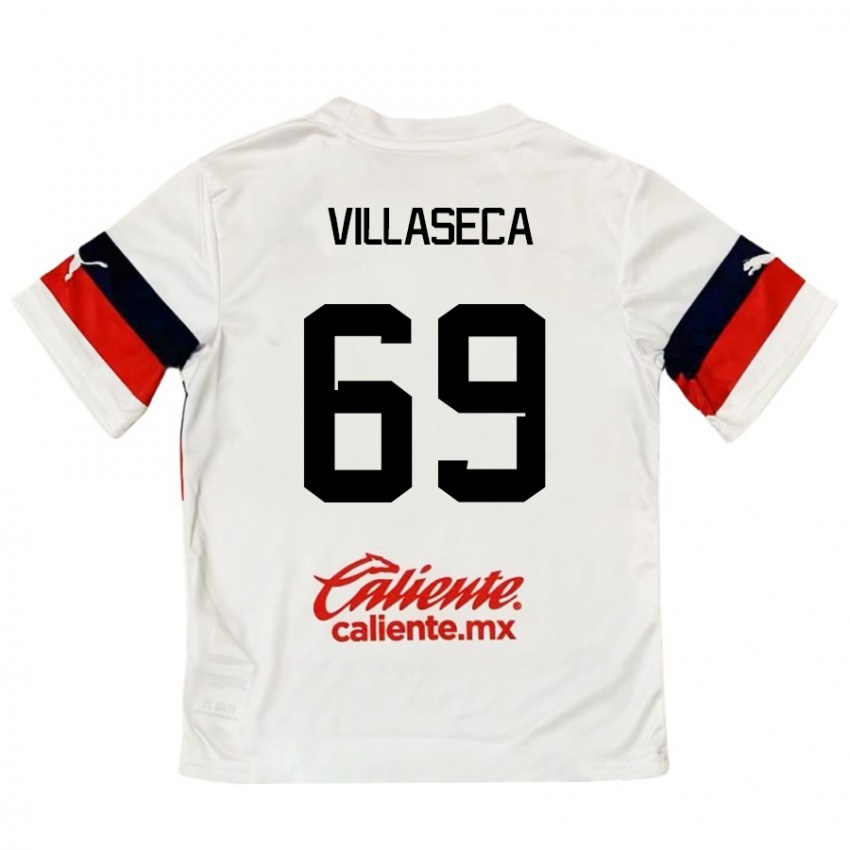 Dětské Daniel Villaseca #69 Bílá Červená Daleko Hráčské Dresy 2024/25 Dres