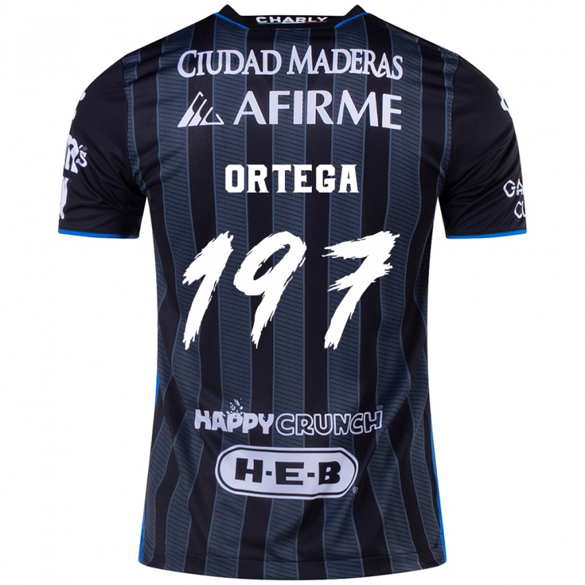 Dětské Javier Ortega #197 Bílý Černý Daleko Hráčské Dresy 2024/25 Dres