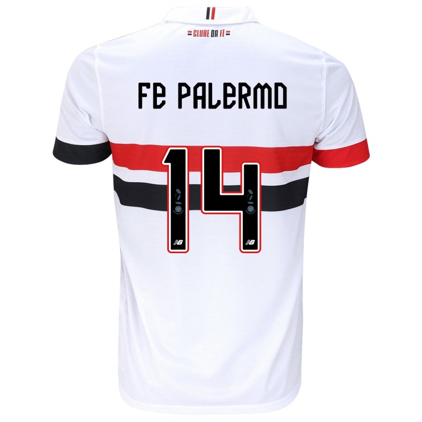 Pánské Fe Palermo #14 Bílá Červená Černá Domů Hráčské Dresy 2024/25 Dres