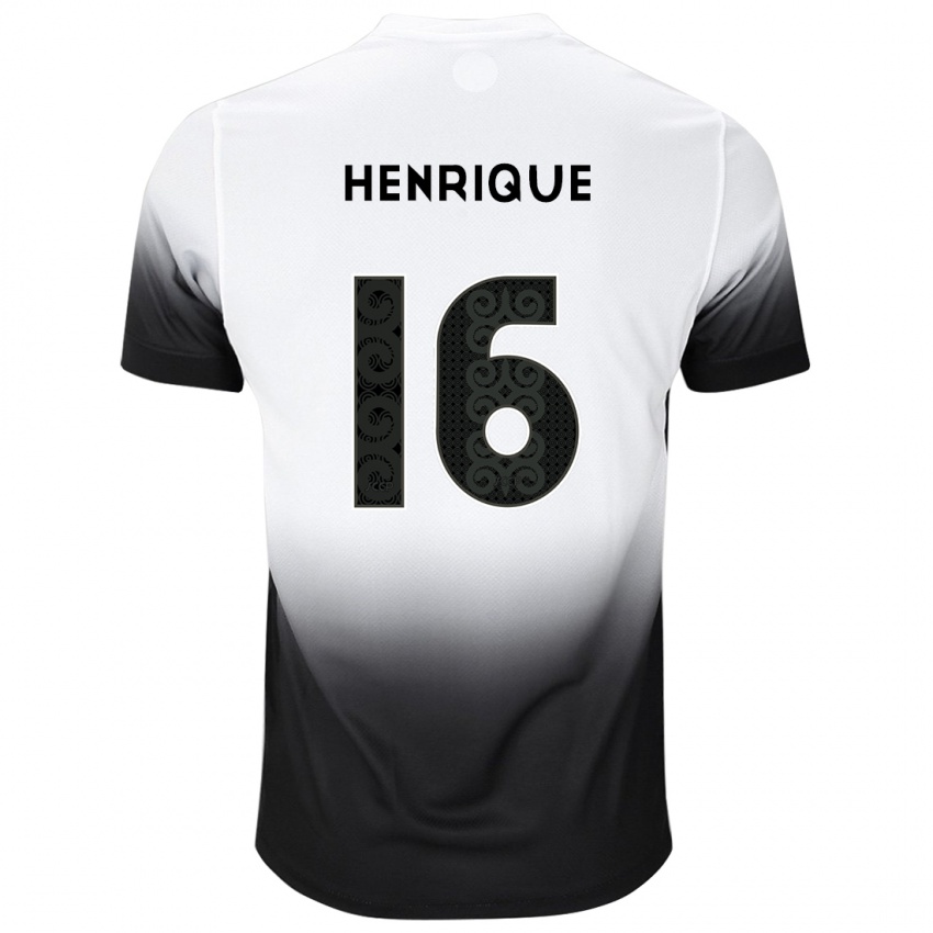 Pánské Pedro Henrique #16 Bílý Černý Domů Hráčské Dresy 2024/25 Dres