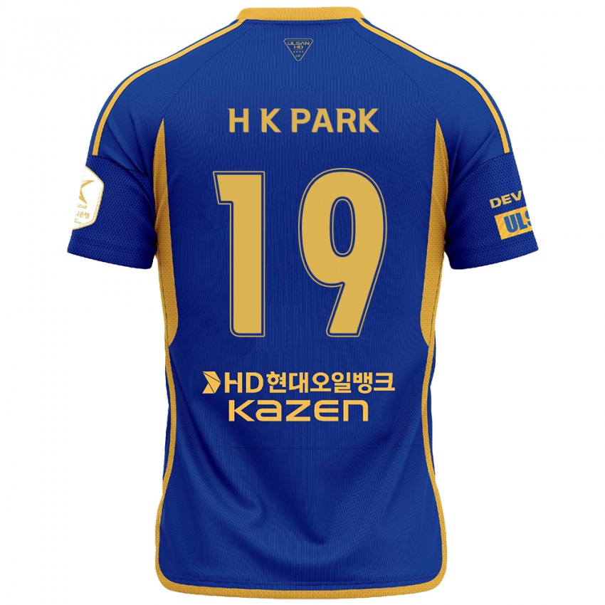 Pánské Kang-Hyun Park #19 Modrá Žlutá Domů Hráčské Dresy 2024/25 Dres