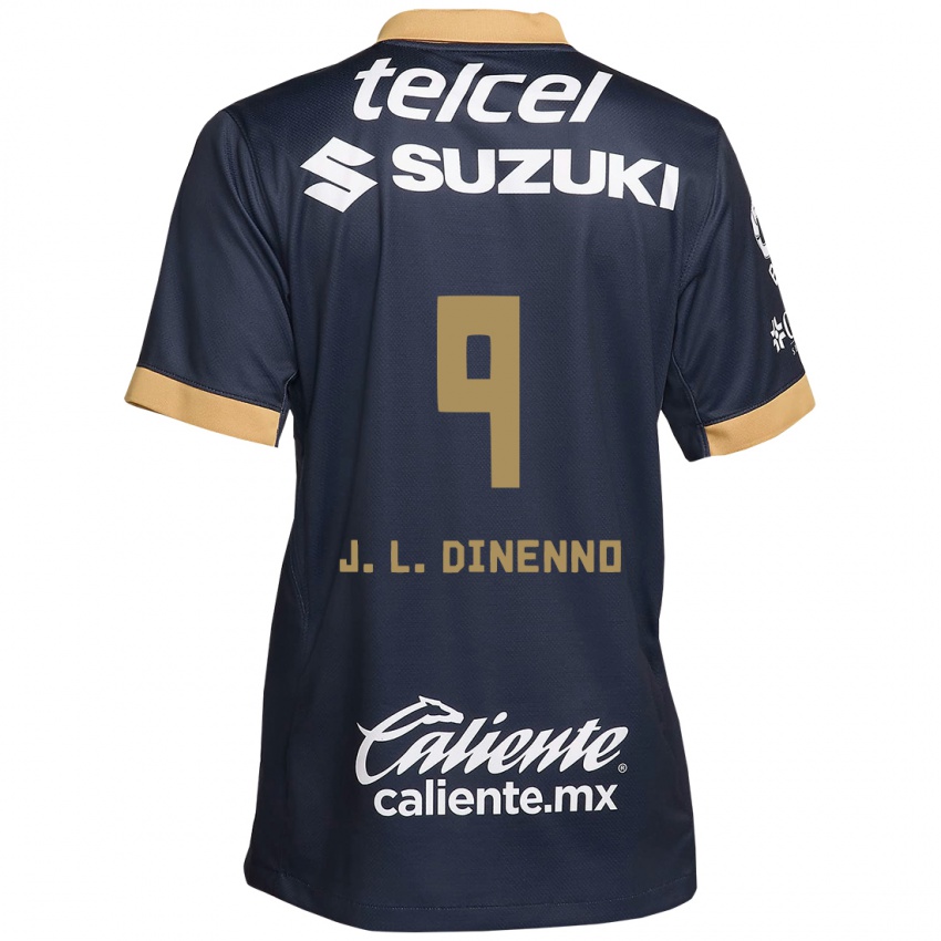 Pánské Juan Dinenno #9 Obsidián Zlato Bílá Daleko Hráčské Dresy 2024/25 Dres