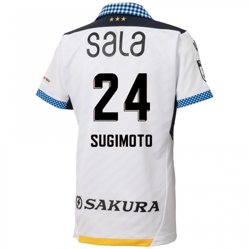 Pánské Mitsuki Sugimoto #24 Bílý Černý Daleko Hráčské Dresy 2024/25 Dres