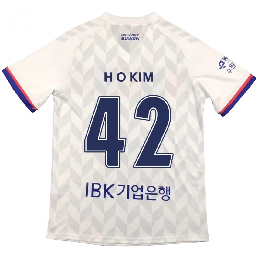 Pánské One-Hyung Kim #42 Bílá Modrá Daleko Hráčské Dresy 2024/25 Dres