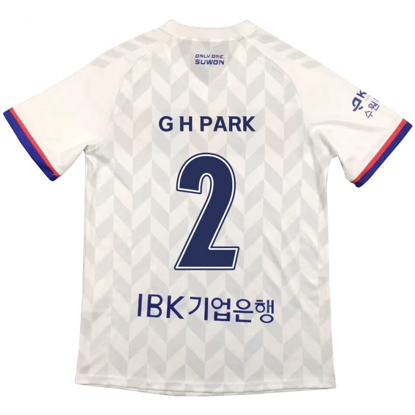 Pánské Hyo-Geun Park #2 Bílá Modrá Daleko Hráčské Dresy 2024/25 Dres