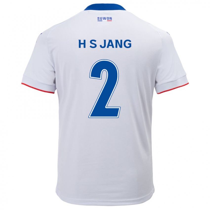 Pánské Seok-Hwan Jang #2 Bílá Modrá Daleko Hráčské Dresy 2024/25 Dres