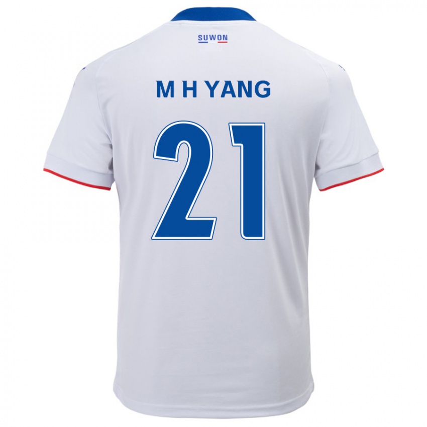 Pánské Hyung-Mo Yang #21 Bílá Modrá Daleko Hráčské Dresy 2024/25 Dres