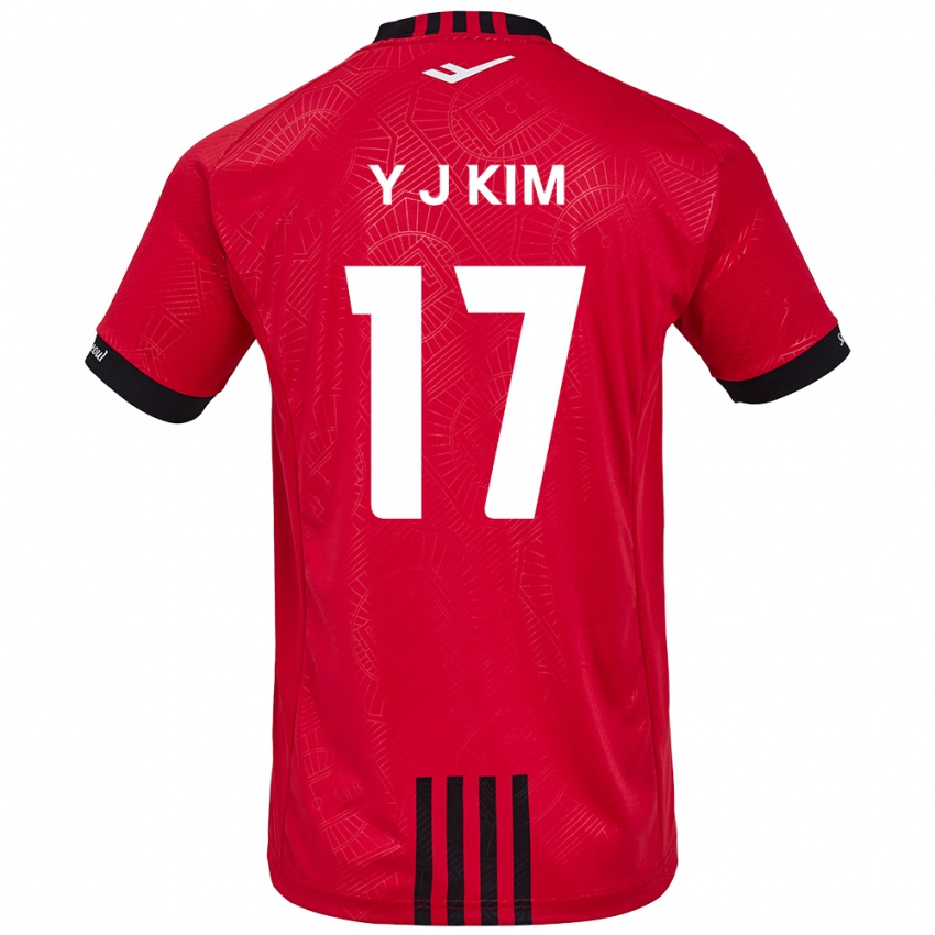 Dámské Jin-Ya Kim #17 Červená Černá Domů Hráčské Dresy 2024/25 Dres