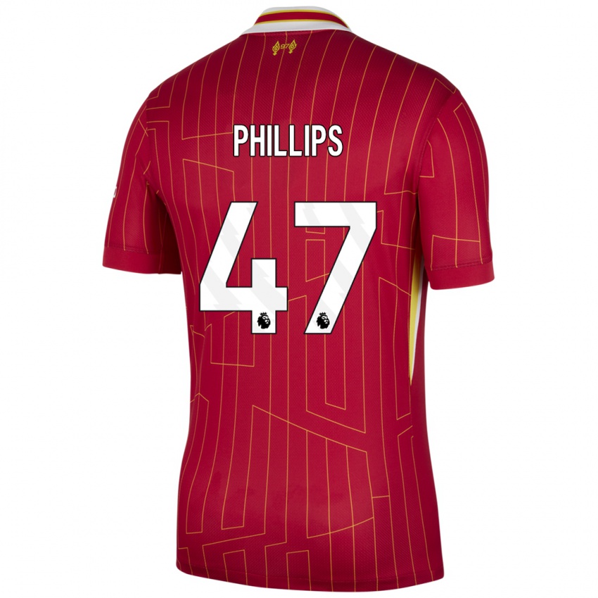 Dětské Nathaniel Phillips #47 Červená Žlutá Bílá Domů Hráčské Dresy 2024/25 Dres