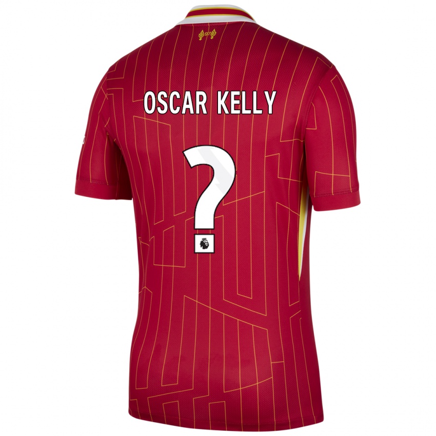 Dětské Oscar Kelly #0 Červená Žlutá Bílá Domů Hráčské Dresy 2024/25 Dres