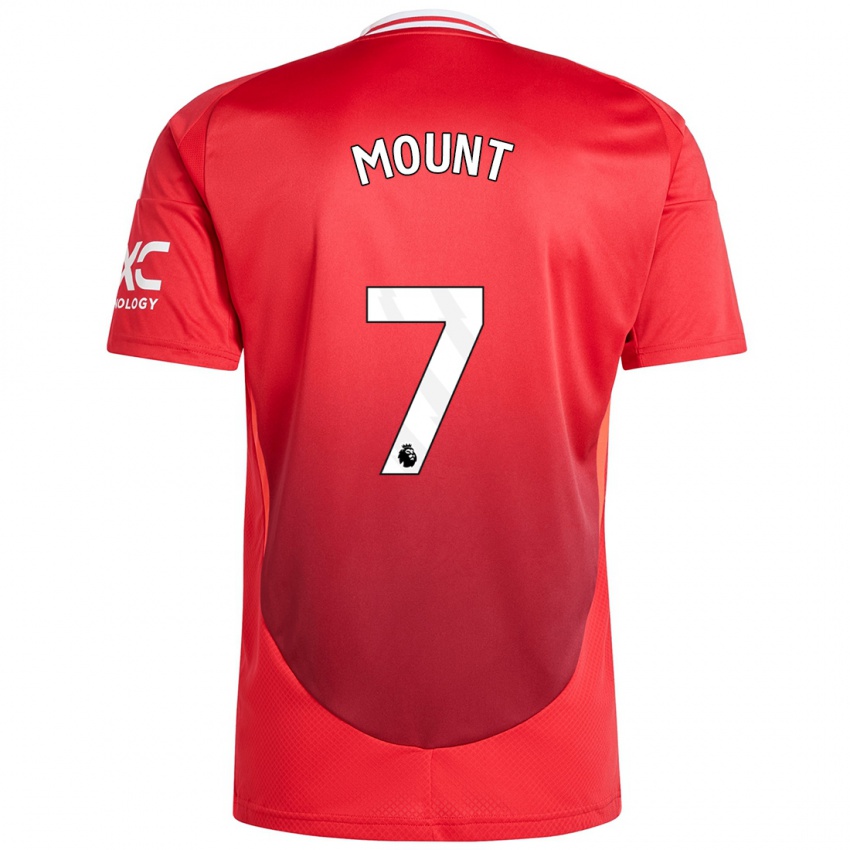 Dětské Mason Mount #7 Jasně Červená Domů Hráčské Dresy 2024/25 Dres