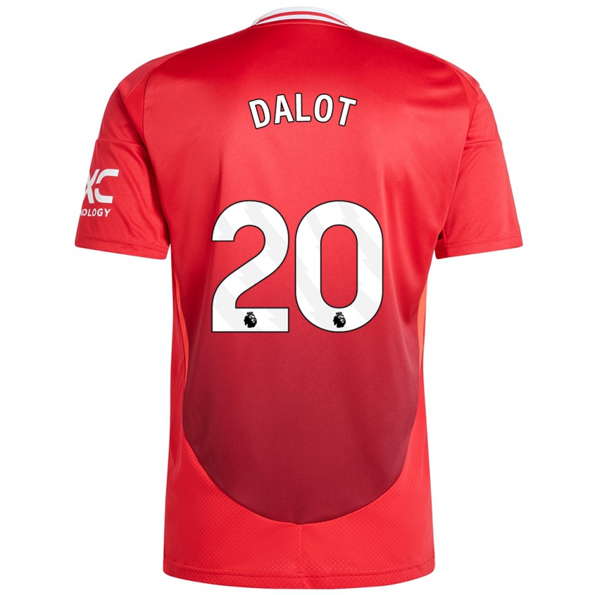 Dětské Diogo Dalot #20 Jasně Červená Domů Hráčské Dresy 2024/25 Dres