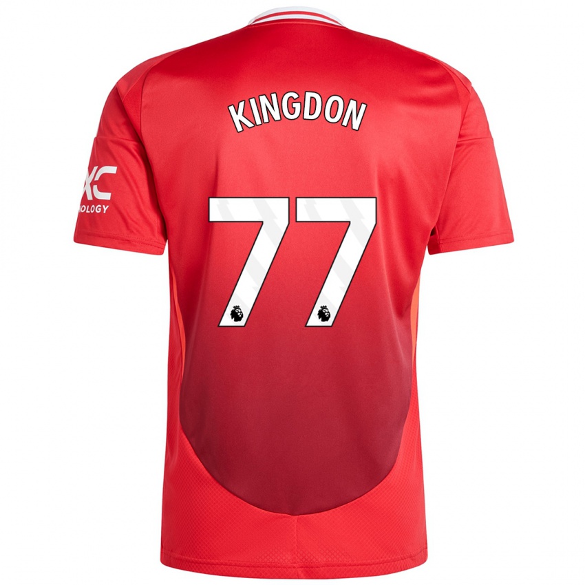 Dětské Jack Kingdon #77 Jasně Červená Domů Hráčské Dresy 2024/25 Dres