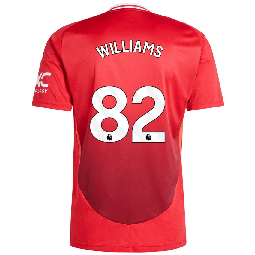 Dětské Ethan Williams #82 Jasně Červená Domů Hráčské Dresy 2024/25 Dres