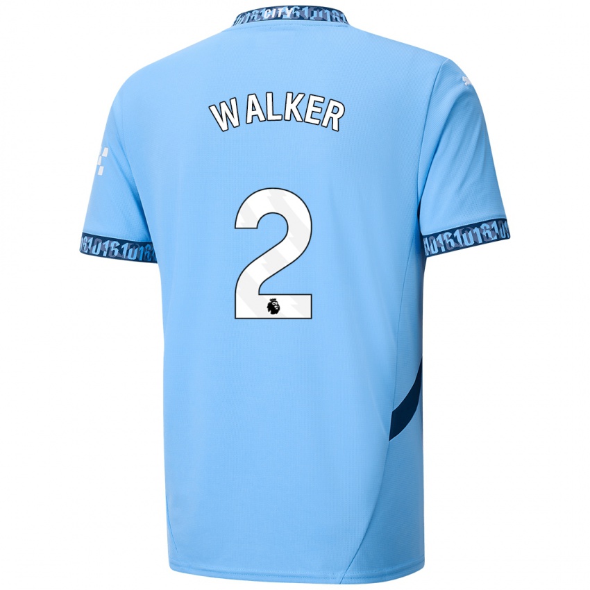 Dětské Kyle Walker #2 Námořnická Modř Domů Hráčské Dresy 2024/25 Dres