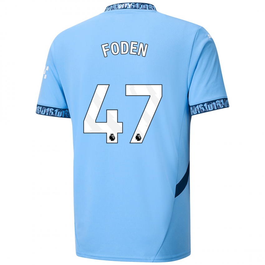 Dětské Phil Foden #47 Námořnická Modř Domů Hráčské Dresy 2024/25 Dres