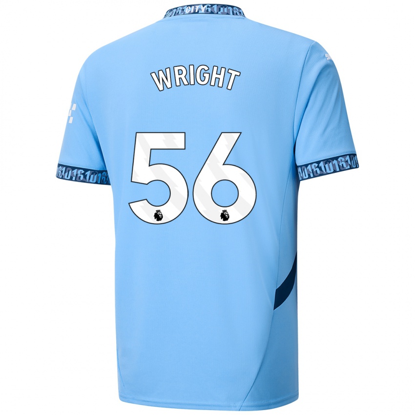 Dětské Jacob Wright #56 Námořnická Modř Domů Hráčské Dresy 2024/25 Dres