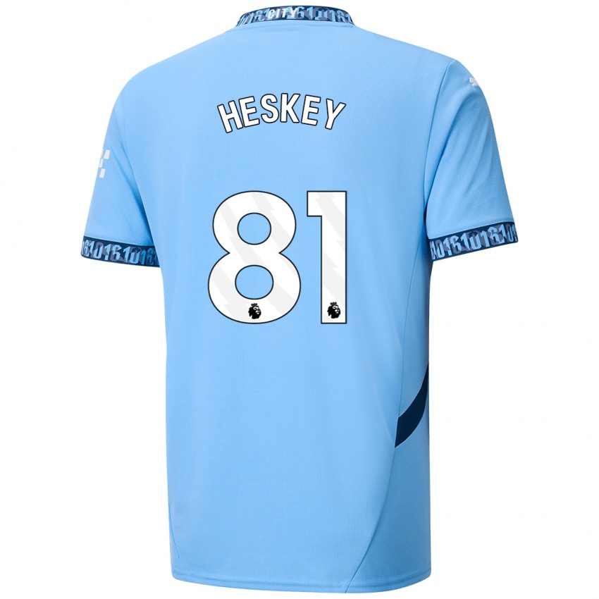 Dětské Jaden Heskey #81 Námořnická Modř Domů Hráčské Dresy 2024/25 Dres