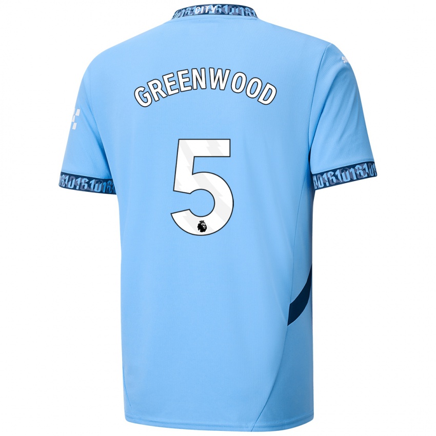 Dětské Alex Greenwood #5 Námořnická Modř Domů Hráčské Dresy 2024/25 Dres