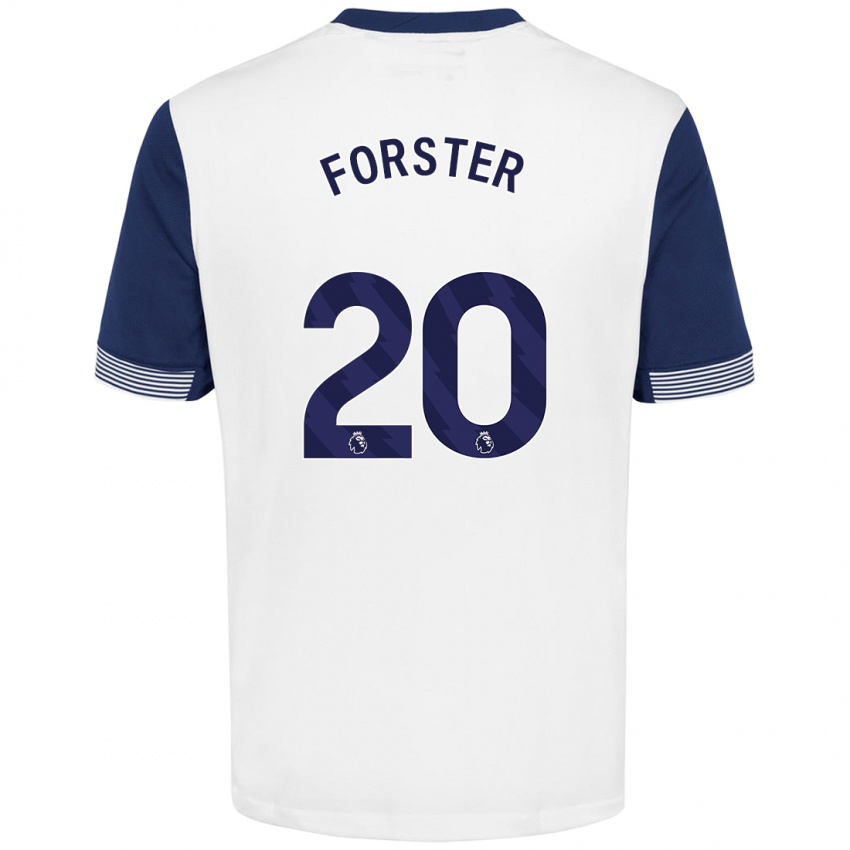 Dětské Fraser Forster #20 Bílá Modrá Domů Hráčské Dresy 2024/25 Dres