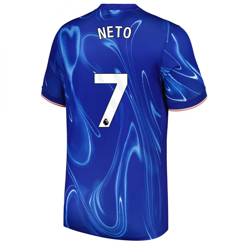 Dětské Pedro Neto #7 Modrá Bílá Domů Hráčské Dresy 2024/25 Dres