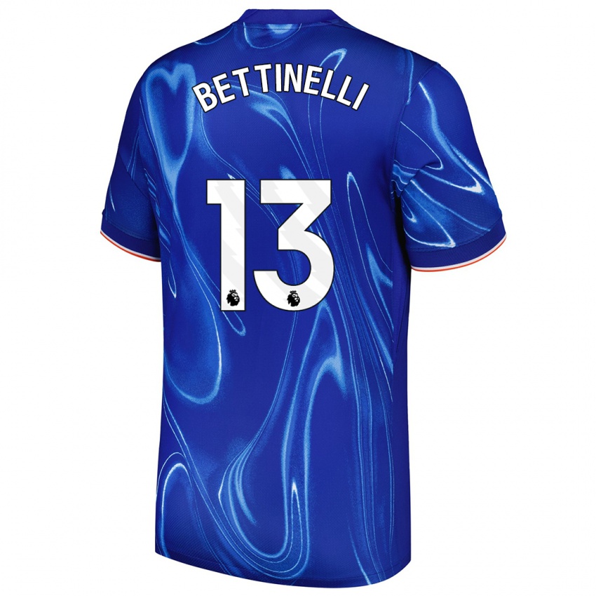 Dětské Marcus Bettinelli #13 Modrá Bílá Domů Hráčské Dresy 2024/25 Dres