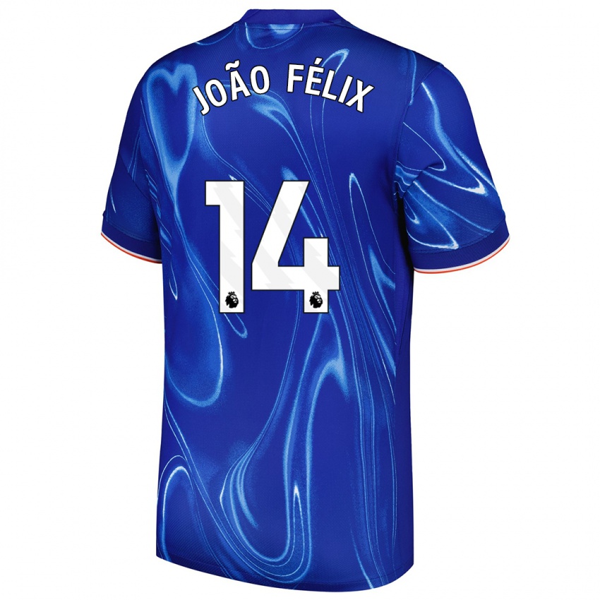 Dětské Joao Felix #14 Modrá Bílá Domů Hráčské Dresy 2024/25 Dres