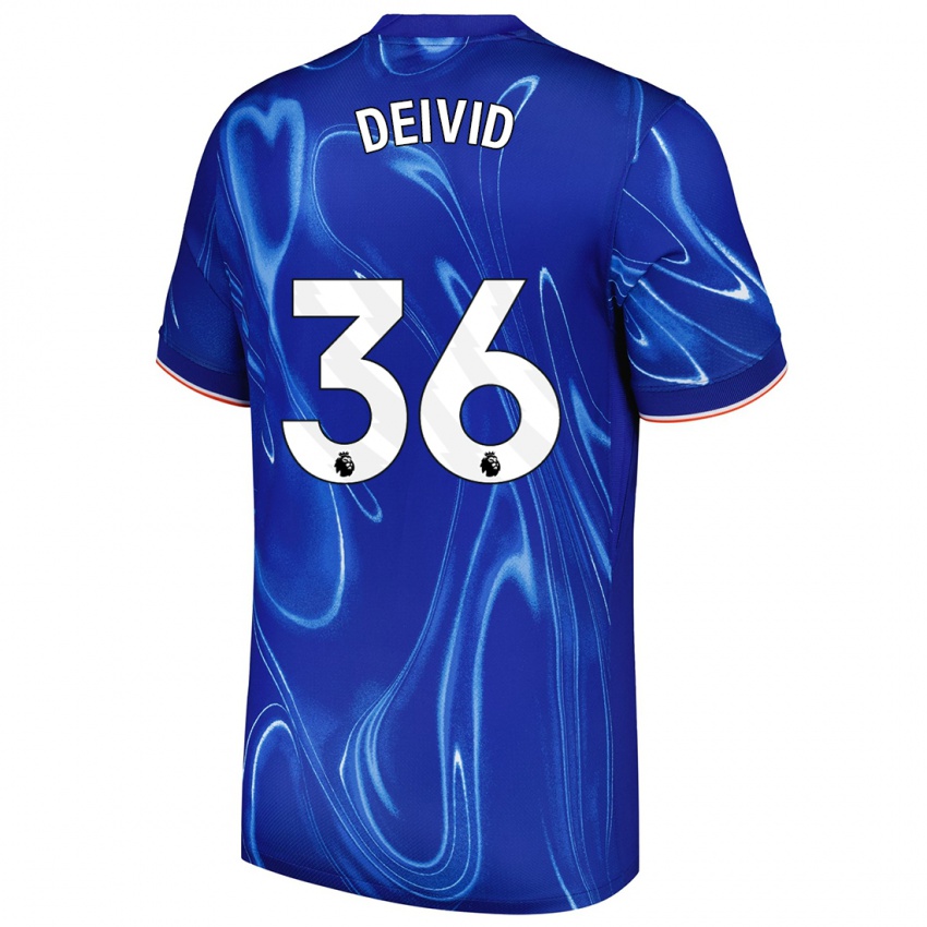 Dětské Deivid Washington #36 Modrá Bílá Domů Hráčské Dresy 2024/25 Dres