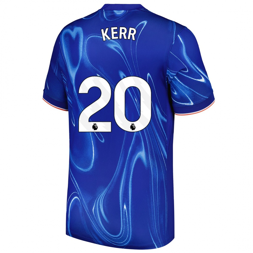 Dětské Sam Kerr #20 Modrá Bílá Domů Hráčské Dresy 2024/25 Dres