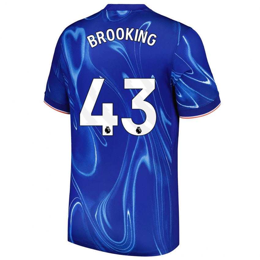 Dětské Josh Brooking #43 Modrá Bílá Domů Hráčské Dresy 2024/25 Dres