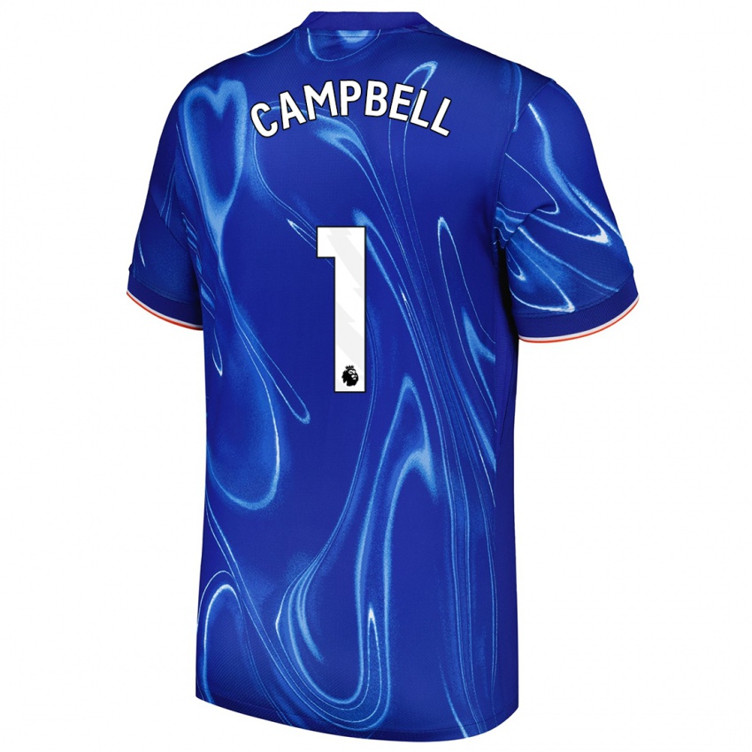 Dětské Luke Campbell #1 Modrá Bílá Domů Hráčské Dresy 2024/25 Dres