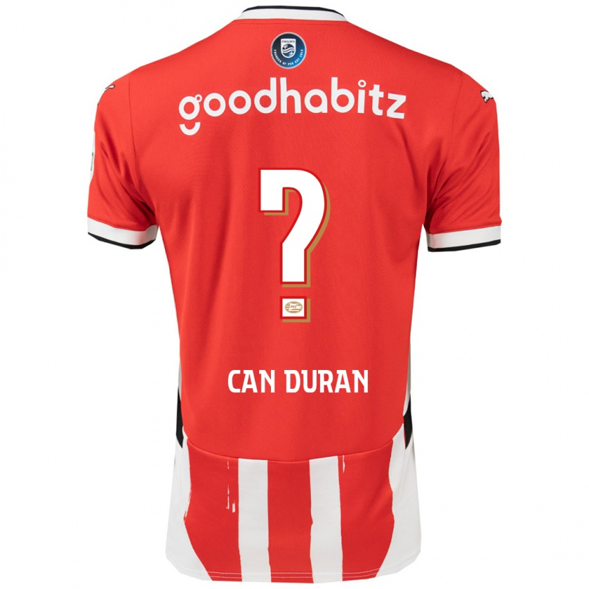 Dětské Emre Can Duran #0 Červená Bílá Domů Hráčské Dresy 2024/25 Dres