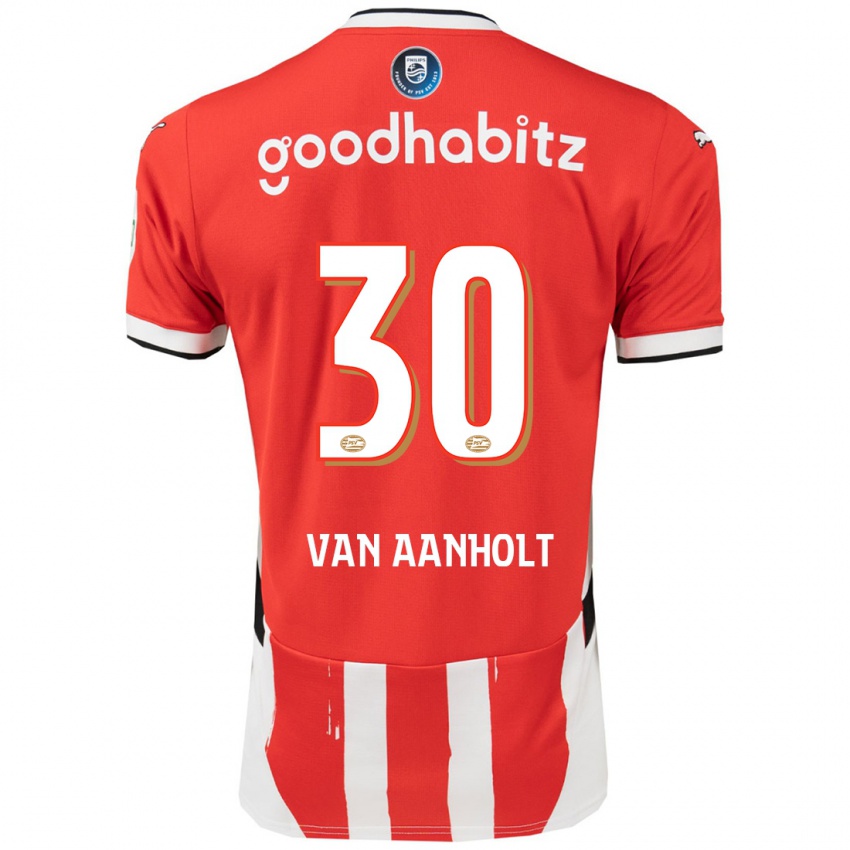 Dětské Patrick Van Aanholt #30 Červená Bílá Domů Hráčské Dresy 2024/25 Dres