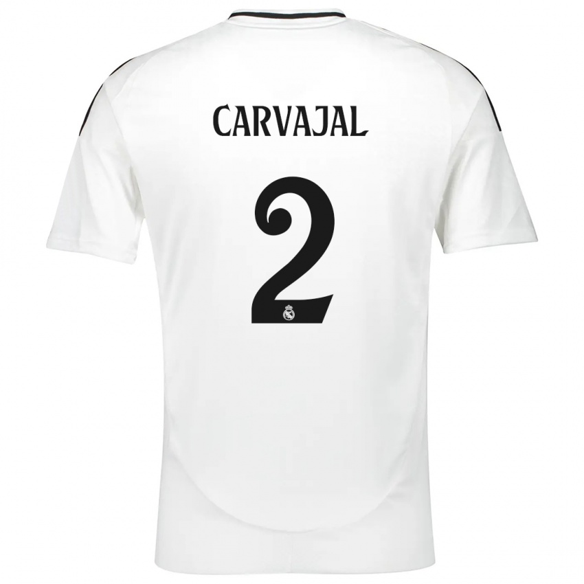 Dětské Daniel Carvajal #2 Bílý Domů Hráčské Dresy 2024/25 Dres