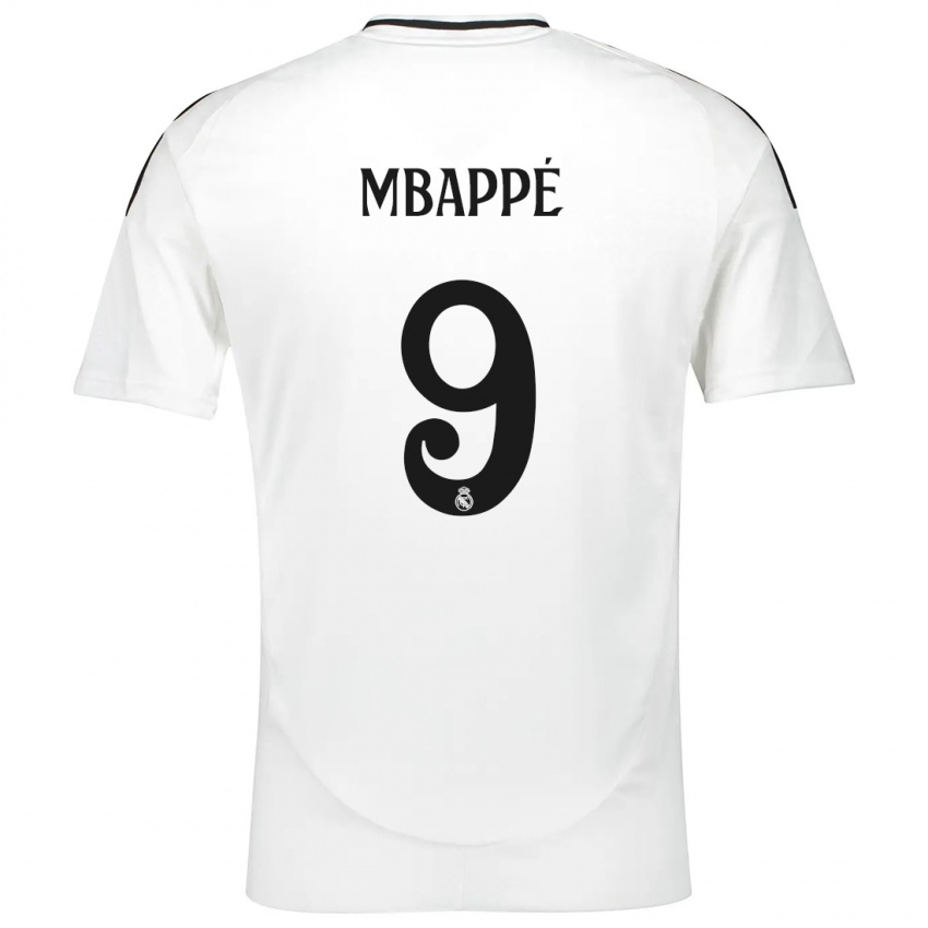 Dětské Kylian Mbappe #9 Bílý Domů Hráčské Dresy 2024/25 Dres