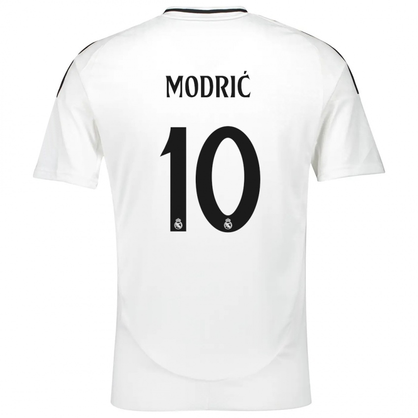 Dětské Luka Modric #10 Bílý Domů Hráčské Dresy 2024/25 Dres