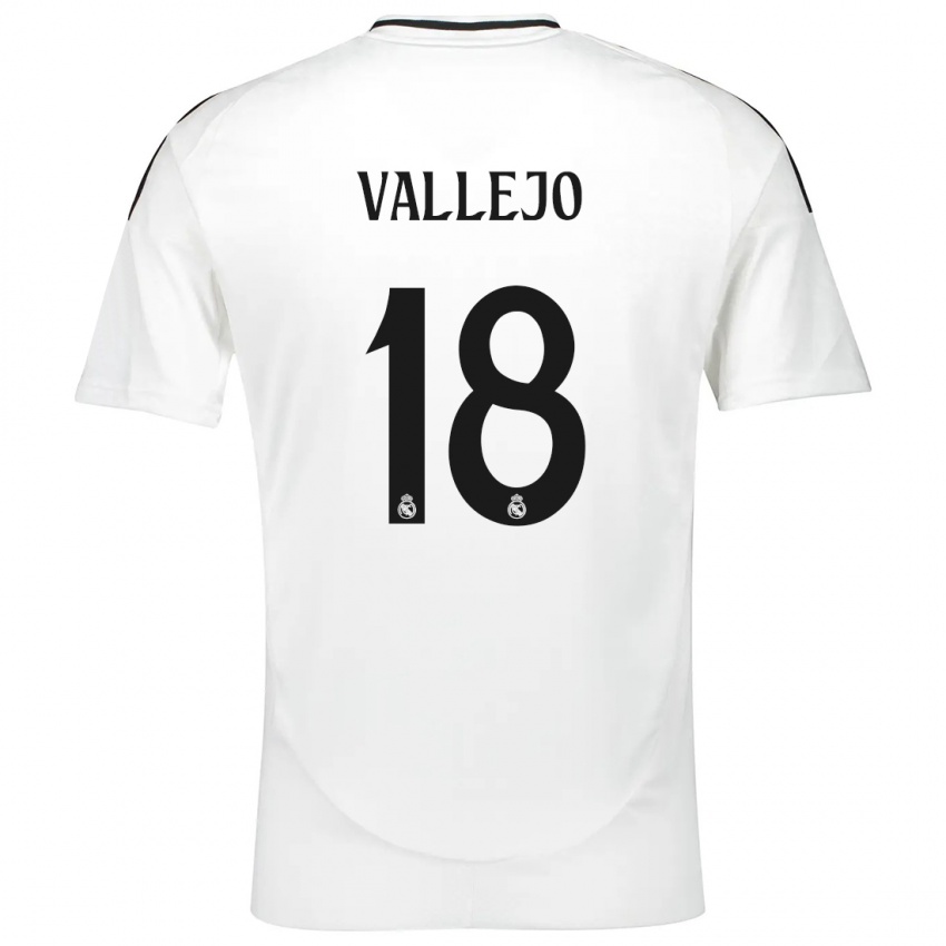 Dětské Jesus Vallejo #18 Bílý Domů Hráčské Dresy 2024/25 Dres